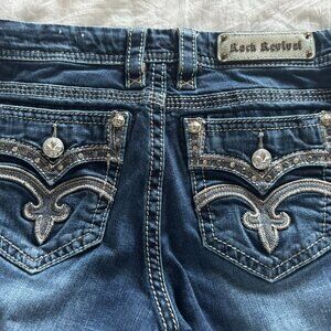Rock Revival Easy Boot Size 29 Bootcut Jeans Women’s Stretch Embellished Pockets